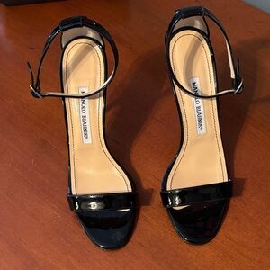 Manolo Blahnik Glossy Black Heels